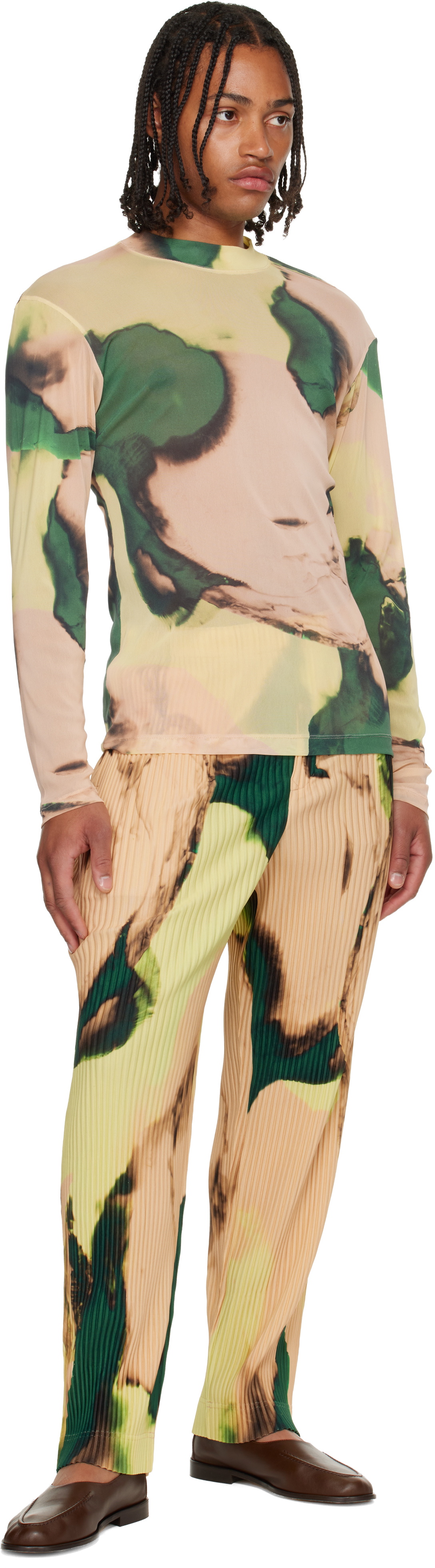 HOMME PLISSÉ ISSEY MIYAKE Multicolor Agate Sheer T-shirt Homme