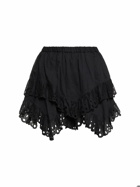 MARANT ETOILE Kaddy Ruffled Cotton Mini Skirt