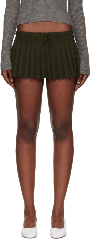Photo: GUIZIO Khaki Vivienne Miniskirt
