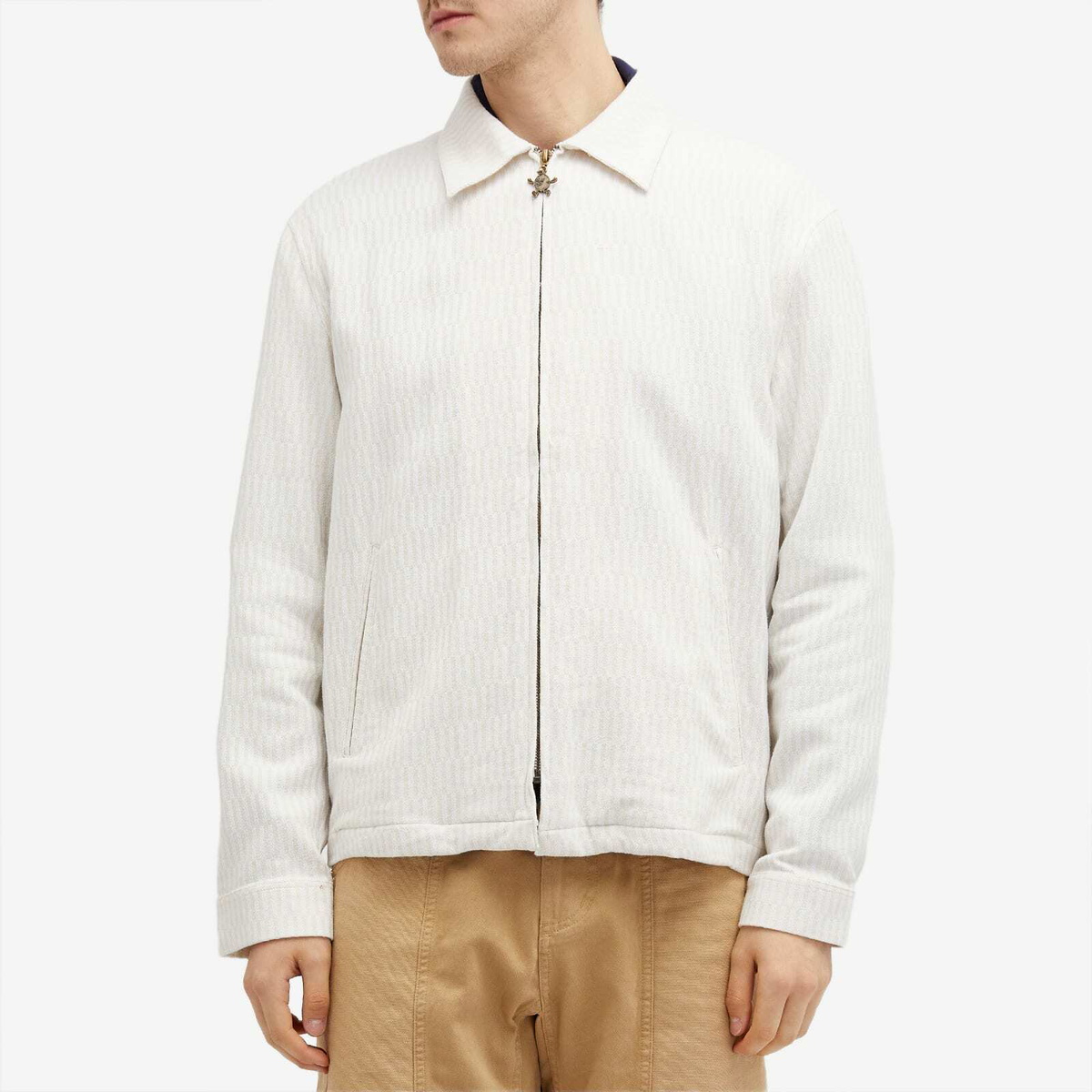 Bram's Fruit Men's Teacloth Overshirt in Beige