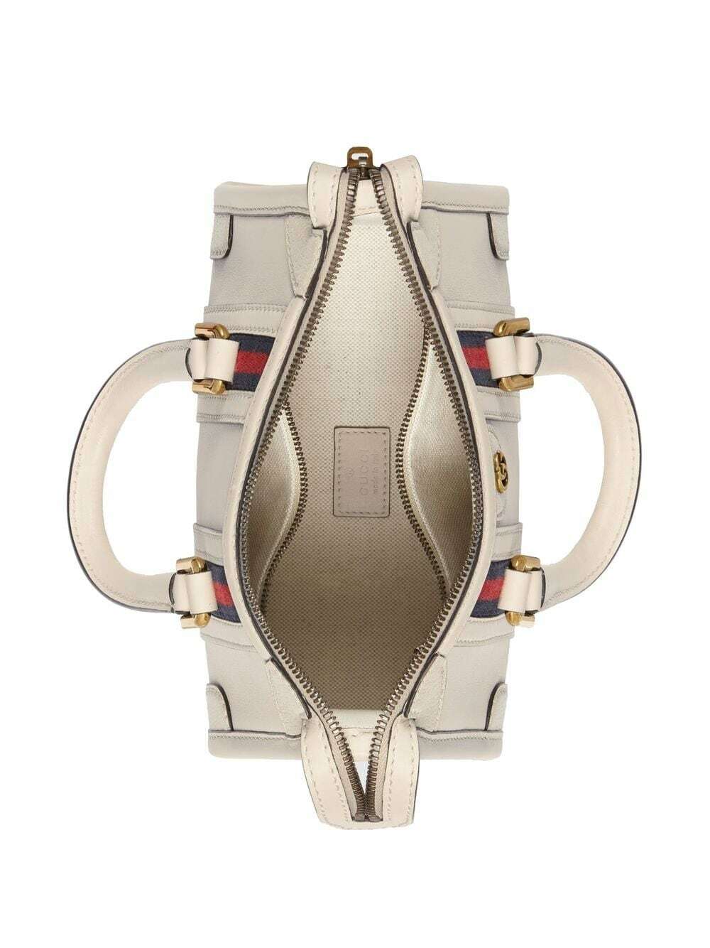 GUCCI - Web Detail Leather Handbag