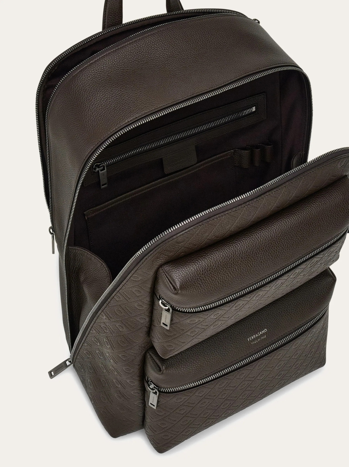 Ferragamo Mens Ferragamo Monogram backpack in Brown