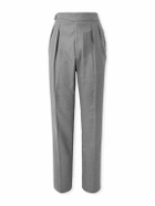 Ralph Lauren Purple label - Gregory tAPERED Pleated Worsted Wool-Flannel Trousers - Gray