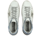 Golden Goose Men's Super-Star Leather Sneakers in White/Ice/Powder Blue