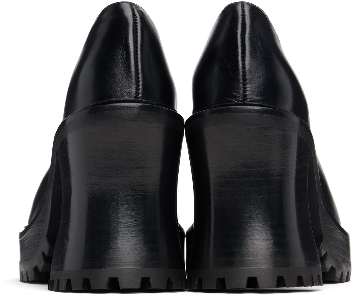 Nicole Saldaña Black Hannah Platform Heels