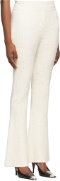 Helmut Lang Off-White Bouclé Knit Flared Lounge Pants