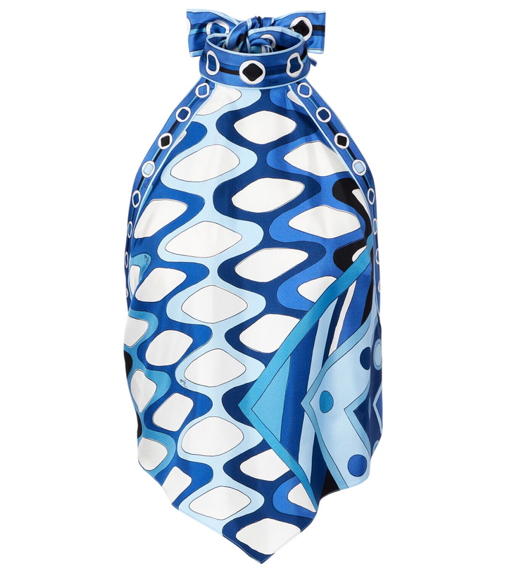 Photo: Pucci Printed cropped silk top