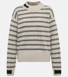 Moncler - Striped pointelle-knit wool sweater