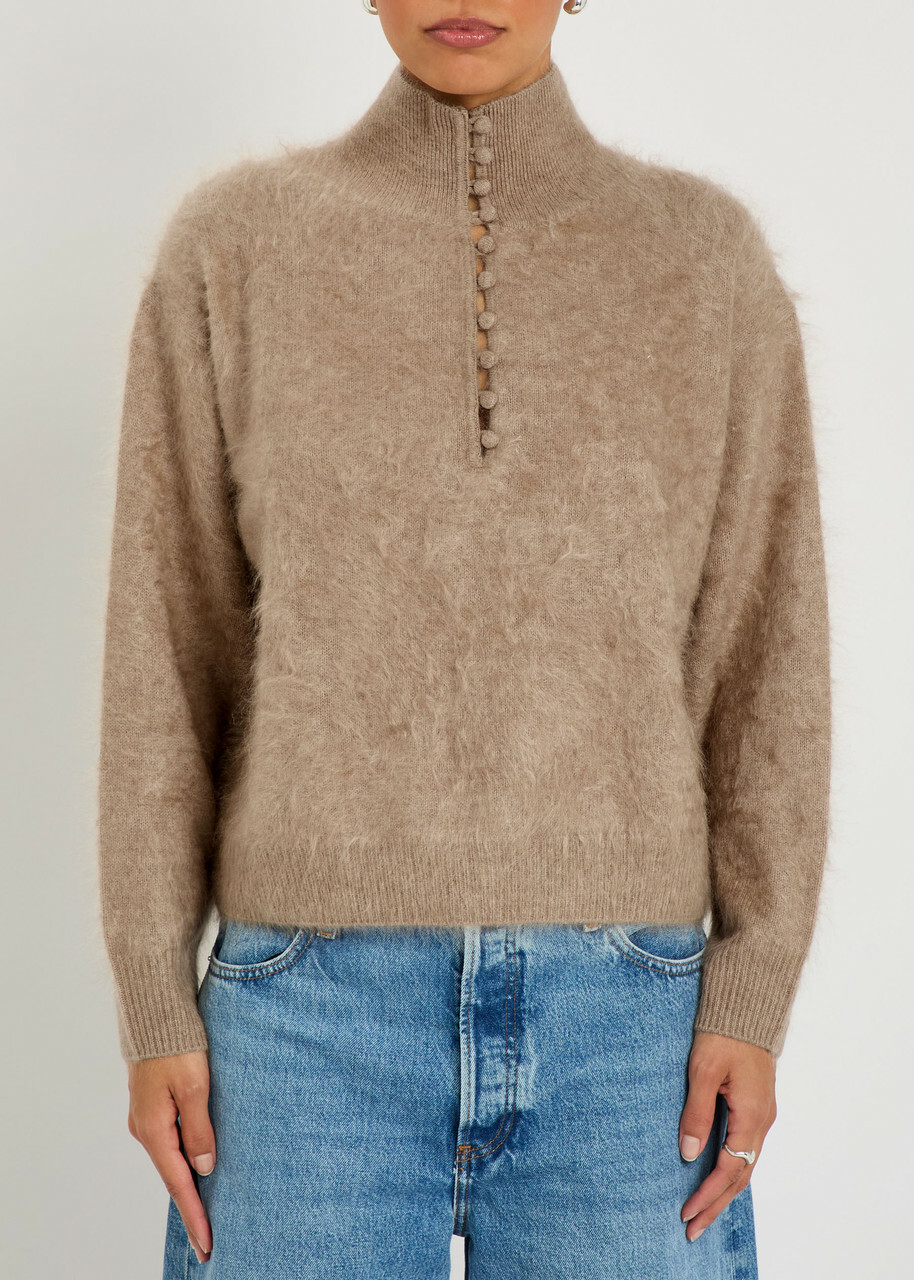 Rag & Bone Jada Brushed Cashmere Jumper Camel