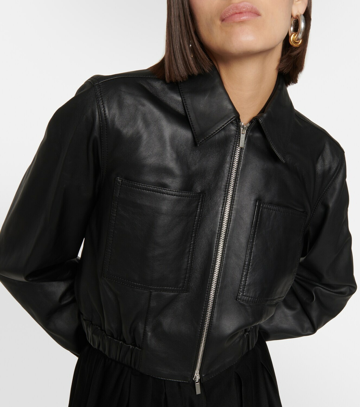 Proenza Schouler White Label cropped leather jacket Proenza Schouler