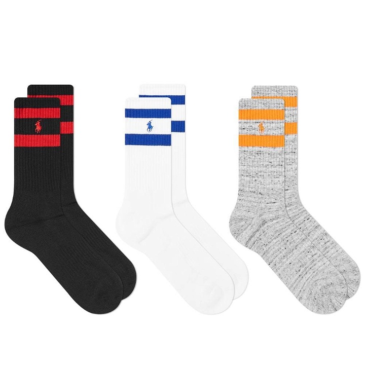 Photo: Polo Ralph Lauren Athletic Stripe Sock - 3 Pack