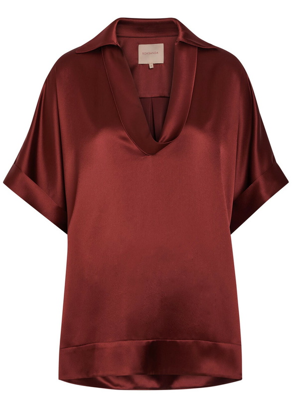 Photo: Roksanda Enira Satin top Burgundy