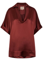Roksanda Enira Satin top Burgundy