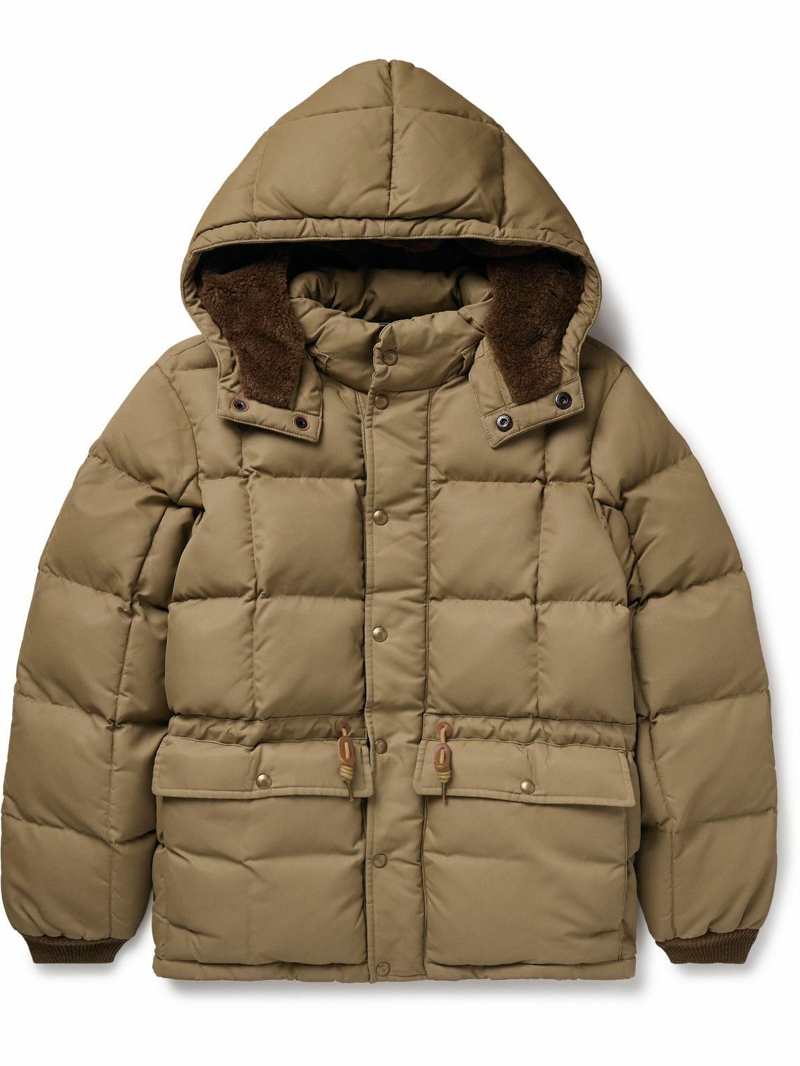 RRL - Ellis Quilted Padded Shell Hooded Jacket - Brown