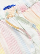 Desmond & Dempsey - Striped Cotton-Seersucker Pyjama Shorts - Multi