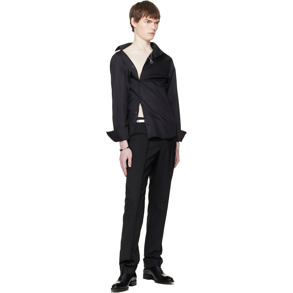 HODAKOVA Black Asymmetric Shirt