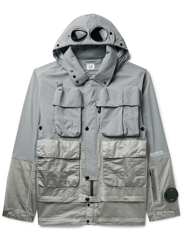 Photo: C.P. Company - GORE-TEX INFINIUM Shell Hooded Jacket with Goggles - Gray
