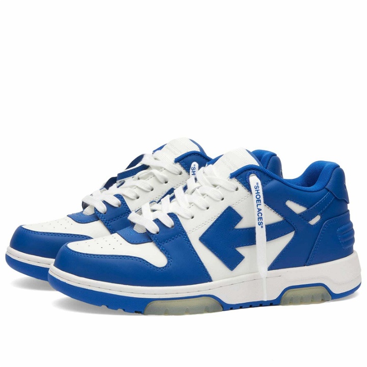 Photo: Off-White Men's Out Of Office Leather Sneakers in White/Navy