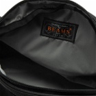 Beams Plus Men's 2 Zip Waist Pack in Black