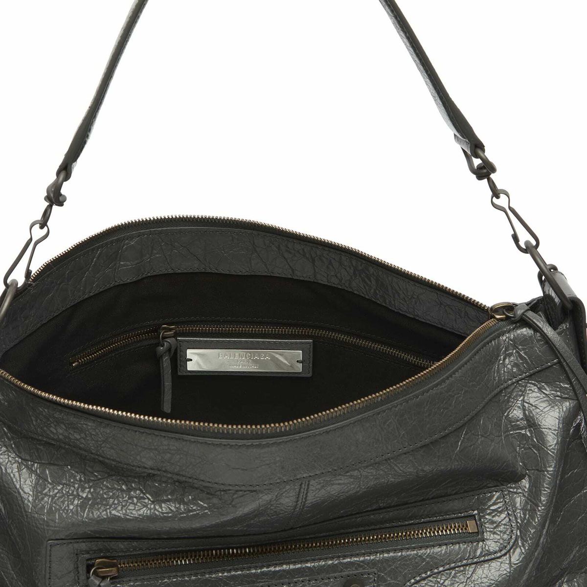 Balenciaga Men's Le City Moto Medium Bag in Volcanic Rock 