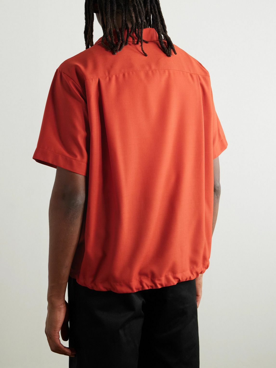 Sacai - Woven Polo Shirt - Red Sacai