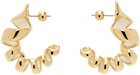Lanvin Gold Melodie Ribbon Hoop Earrings