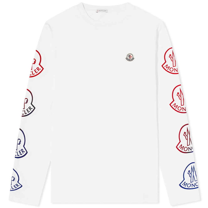 Photo: Moncler Long Sleeve Logo Sleeve Tee