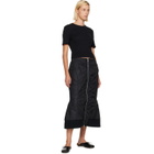 Simone Rocha Black Padded Sculpt Bomber Midi Skirt
