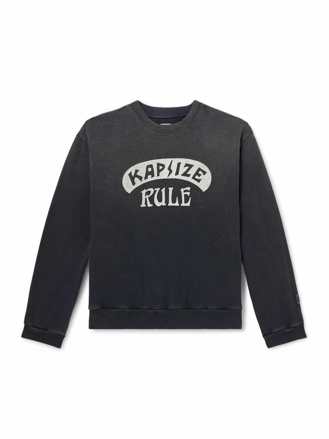 【レア】KAPITAL 長袖トレーナー KAPITAL - Printed Cotton-Jersey Sweatshirt - Black KAPITAL