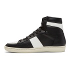 Saint Laurent Black and White Court Classic SL/10 High-Top Sneakers