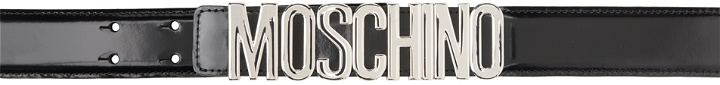 Photo: Moschino Black Logo Buckle Belt