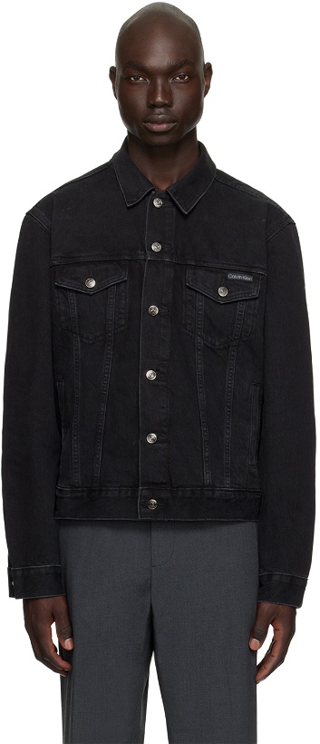 Photo: Calvin Klein Black Faded Denim Jacket
