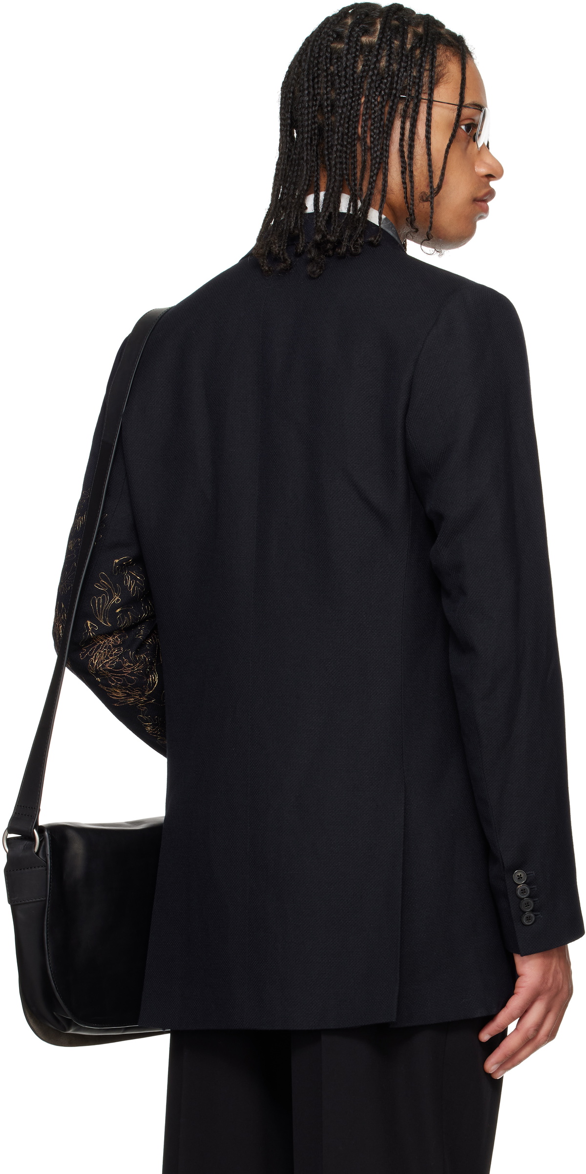 りゅ dries van noten Embellished blazer Dries Van Noten Navy Embellished Blazer Dries Van Noten