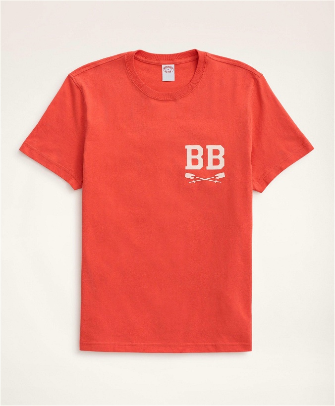 Photo: Brooks Brothers Men's Jersey Nautical Logo T-Shirt | Red