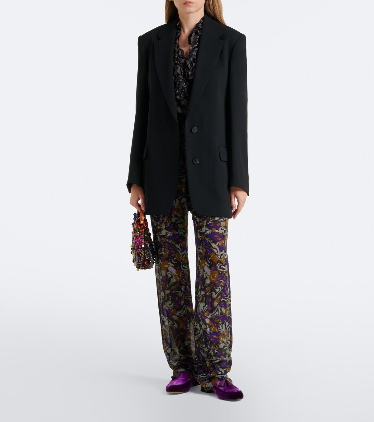 Gianvito Rossi Tasseled velvet loafers