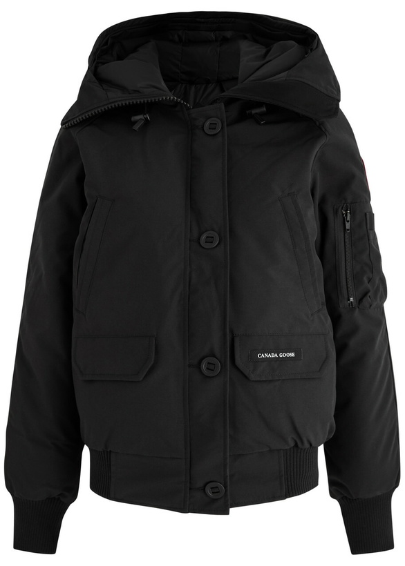 Photo: Canada Goose Chilliwack Hooded Shell Bomber Jacket Black