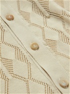 PIACENZA 1733 - Pointelle-Knit Cotton Shirt - Neutrals