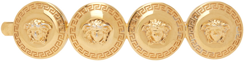 Versace Gold Right Medusa Tribute Hair Pin Versace