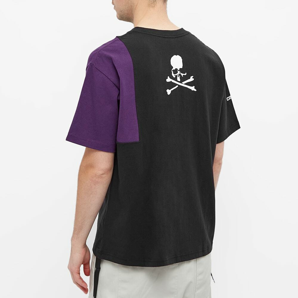 MASTERMIND WORLD x C2H4 Patch Block T-Shirt in Black/Purple ...