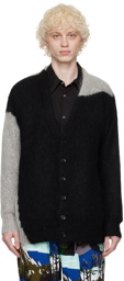 NOMA t.d. Black & Gray Brushed Cardigan