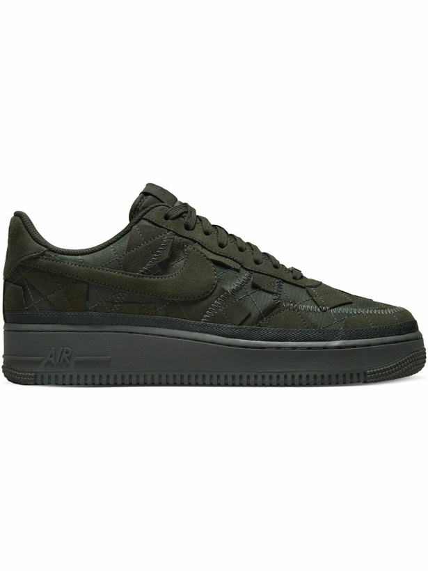 Photo: Nike - Billie Eilish Air Force 1 Low Felt and Canvas Sneakers - Green