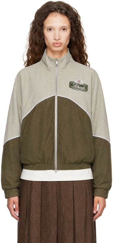 Photo: Rhude Khaki & Taupe Desert Racing Track Jacket