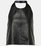 Wardrobe.NYC Halterneck leather top