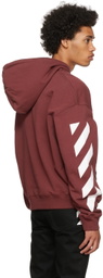 Off-White Burgundy Diag Hoodie