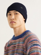 Paul Smith - Logo-Appliquéd Ribbed Cashmere and Wool-Blend Beanie