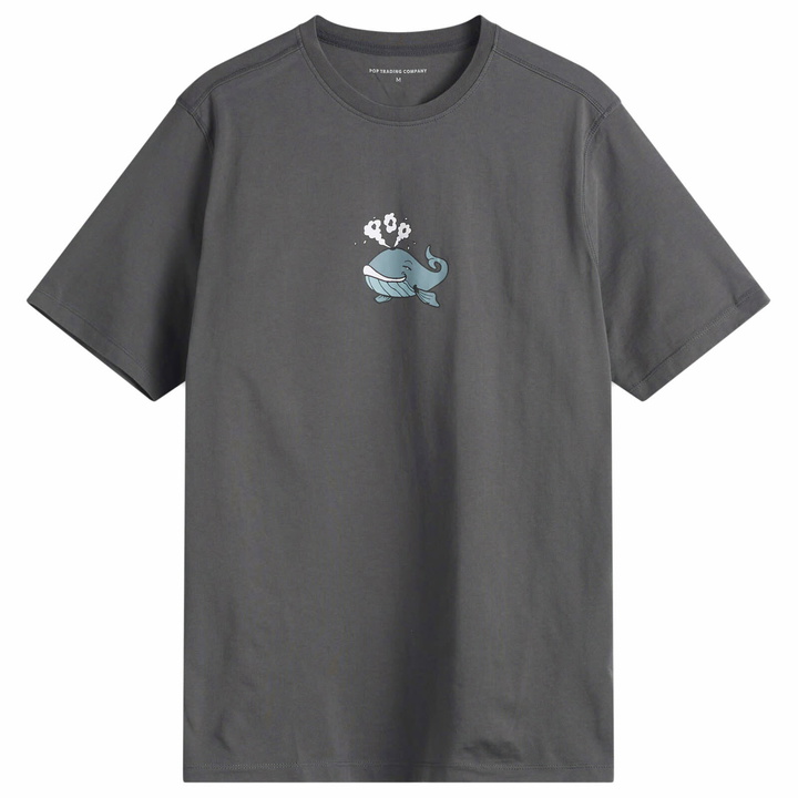 Photo: Pop Trading Company Men's Whale T-Shirt in Charcoal