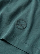 Kingsman - Logo-Embroidered Cotton-Jersey T-Shirt - Blue