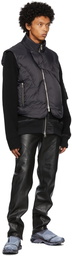 HELIOT EMIL Black Leather Trousers