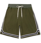 John Elliott - Contrast-Trimmed Cotton-Blend Corduroy Shorts - Men - Green