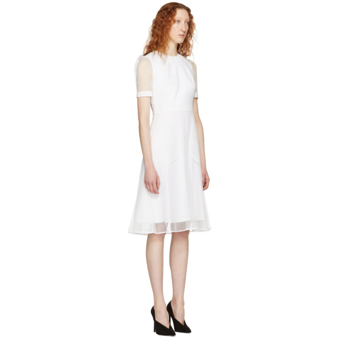 【関税＆送料込み】Givenchy 4G Crepe And Tulle Dress GIVENCHY Tulle-trimmed crepe mini dress | NET-A-PORTER